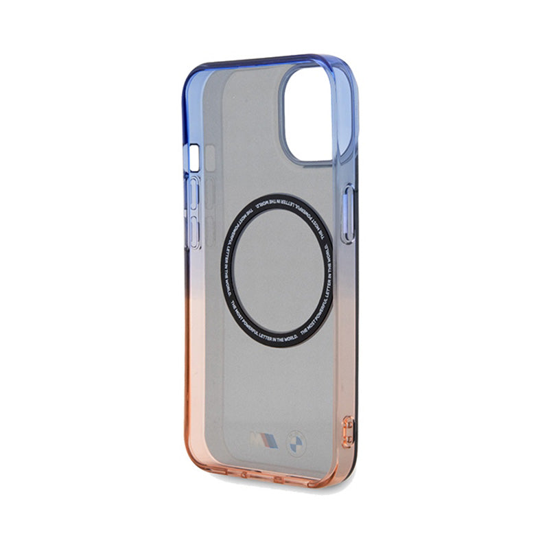 BMW Gradient Bumper MagSafe – dėklas, skirtas iPhone 15 Plus (pilkas)
