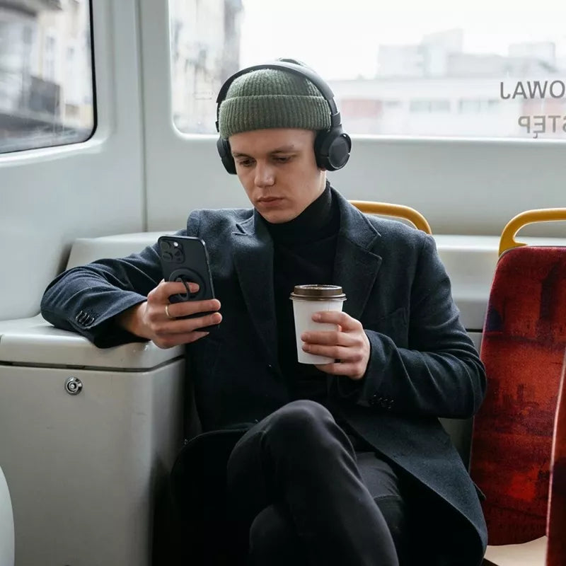 Spigen Nano Pop MagSafe telefono žiedas – pirštų laikiklis su stovo funkcija (Bluberry Navy)