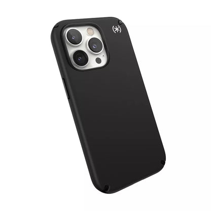 Speck Presidio2 Pro - dėklas "iPhone 14 Pro" su MICROBAN danga (juodas / juodas / baltas)