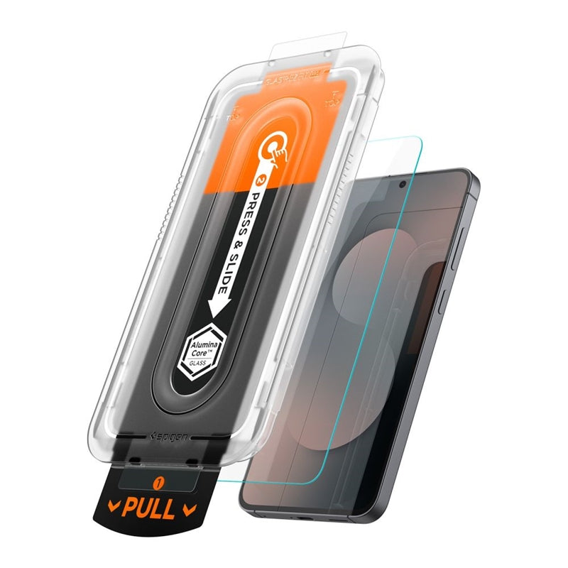 Spigen GLAS.TR EZ Fit Pro 2-Pack - Grūdintas stiklas, skirtas Samsung Galaxy S25 FE