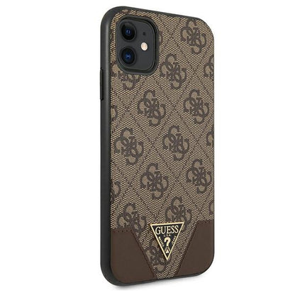 Guess 4G Triangle Collection - dėklas iPhone 11 (ruda)