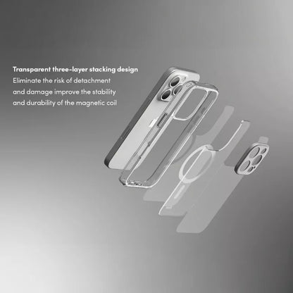 Moshi iGlaze MagSafe – dėklas, skirtas „iPhone 16 Pro“ (Luna Silver)