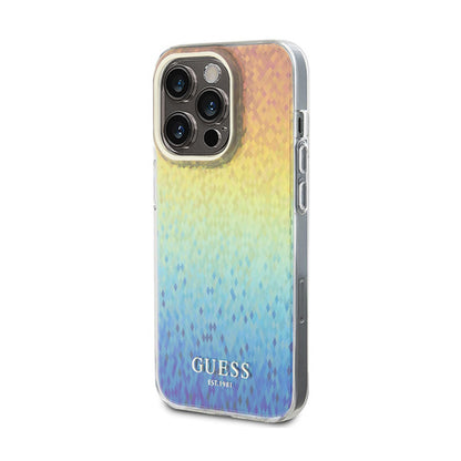 Guess IML Faceted Mirror Disco Iridescent – dėklas, skirtas iPhone 14 Pro Max (švytintis)