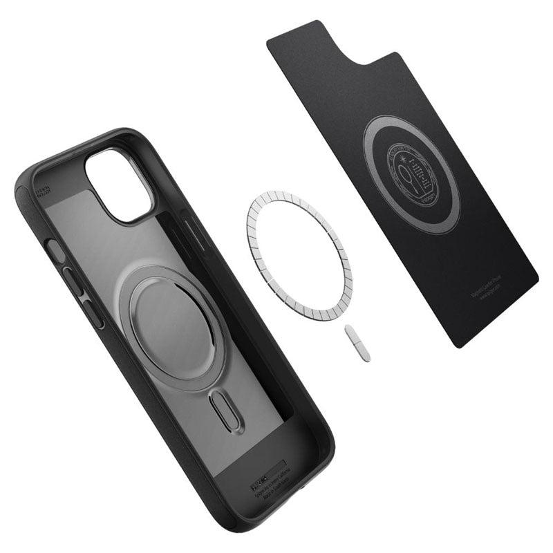 Spigen Mag Armor – dėklas skirtas iPhone 15 Plus / iPhone 14 Plus (juodas)