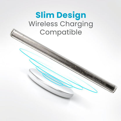 Speck Presidio Lux Glitter - „Samsung Galaxy S24 Ultra“ dėklas (skaidrus / aukso blizgučiai)