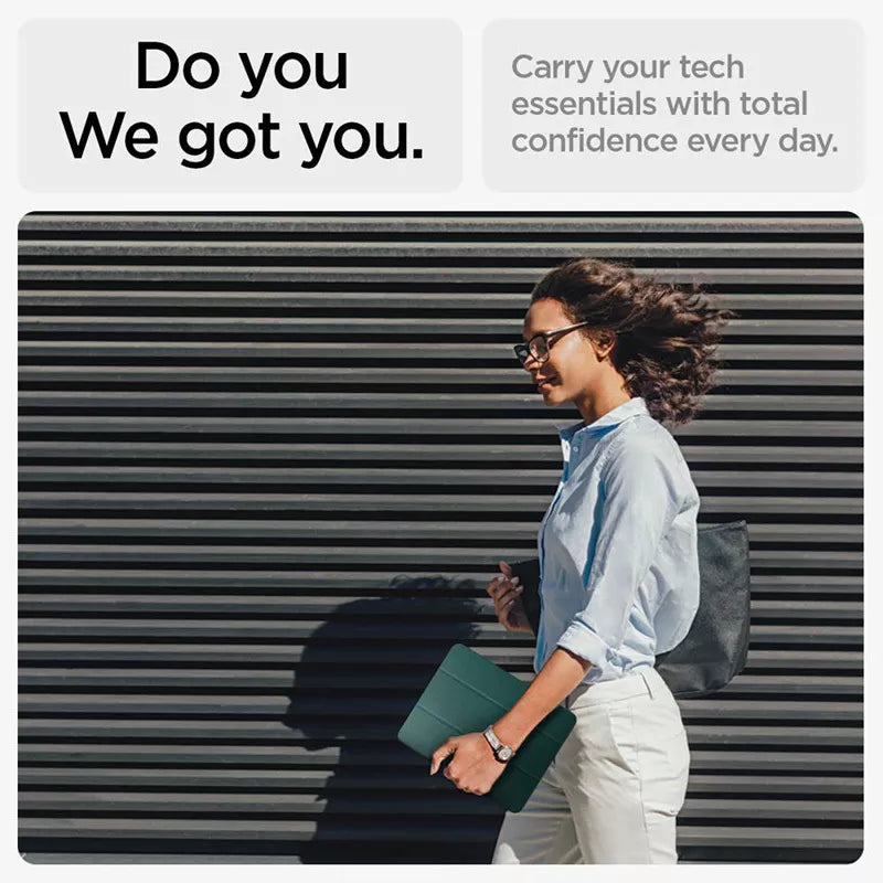 Spigen Urban Fit - dėklas skirtas iPad Air 11" M3 (2025) / M2 (2024) / iPad Air 10.9" (5-osios ir 4-osios kartos) (2022-2020) (vidurnakčio žalia)