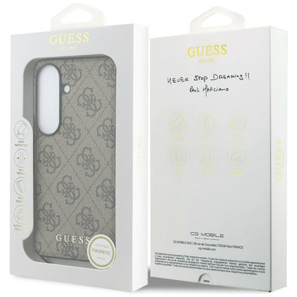 Guess 4G Classic Logo Charm MagSafe dėklas Samsung Galaxy S26 (Rudas)