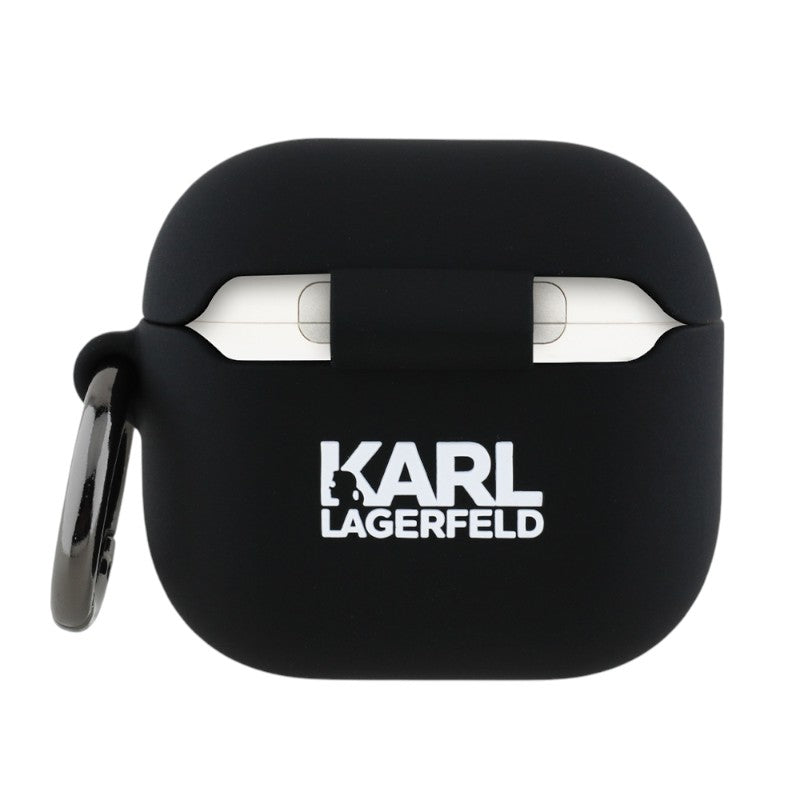 Karl Lagerfeld silikoninis „Choupette Head 3D“ – „AirPods 4“ dėklas (juodas)