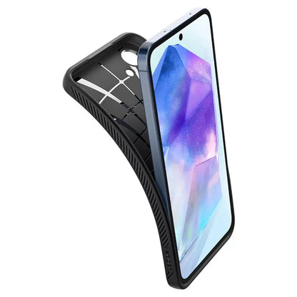 Spigen Liquid Air – dėklas, skirtas Samsung Galaxy A55 5G (matinė juoda)