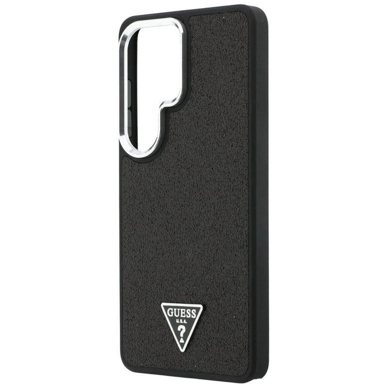 Guess Fixed Glitter Triangle MagSafe dėklas - Samsung Galaxy S26 Ultra (Juodas)