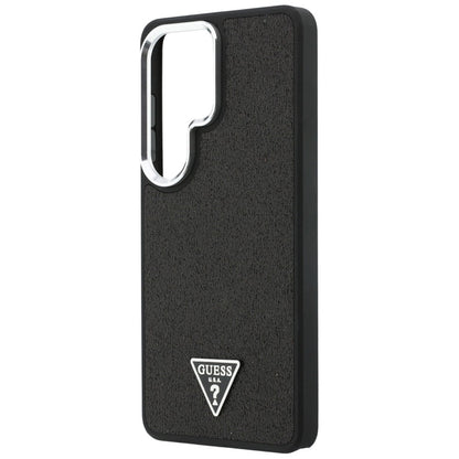 Guess Fixed Glitter Triangle MagSafe dėklas - Samsung Galaxy S26 Ultra (Juodas)