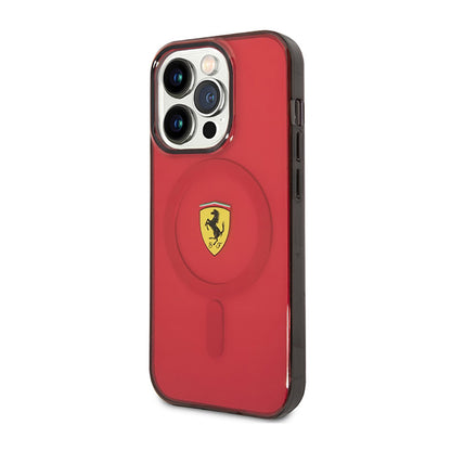 Ferrari Translucent MagSafe – Dėklas, skirtas iPhone 14 Pro Max (raudonas)