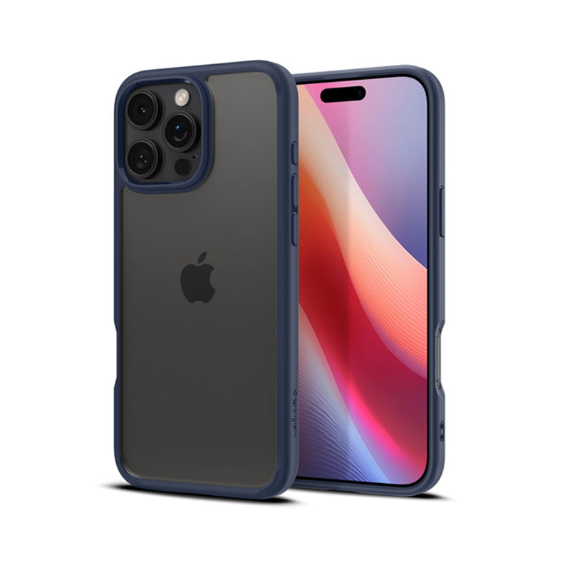 Spigen Ultra Hybrid – dėklas „iPhone 16 Pro Max“ (tamsiai mėlynas)