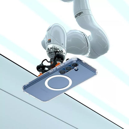 Spigen Ultra Hybrid Mag MagSafe - dėklas, skirtas „Samsung Galaxy S25+“ (skaidrus / baltas)