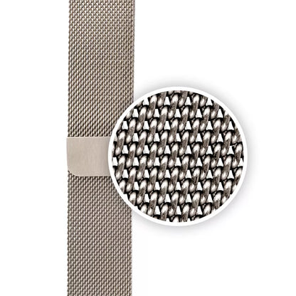 Crong Milano Steel – Nerūdijančio plieno apyrankė, skirta „Apple Watch“ 44/45/46/49 mm (šampano)