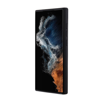 Karl Lagerfeld Silikoninis Karl & Choupette Metal Pin - dėklas Samsung Galaxy S24 Ultra (juodas)