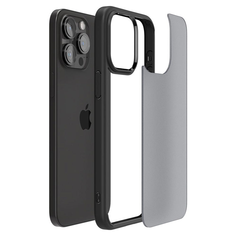 Spigen Ultra Hybrid – dėklas, skirtas iPhone 15 Pro (Frost Black)