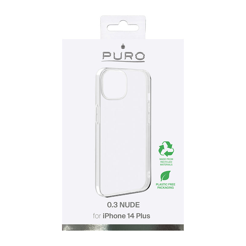 "PURO 0.3 Nude" dėklas "iPhone 14 Plus" (skaidrus)