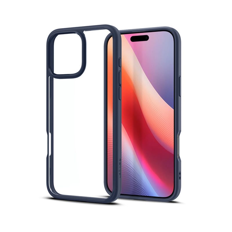 Spigen Ultra Hybrid – dėklas „iPhone 16 Pro Max“ (tamsiai mėlynas)