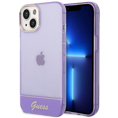 Guess Translucent - iPhone 14 Plus dėklas (violetinis)