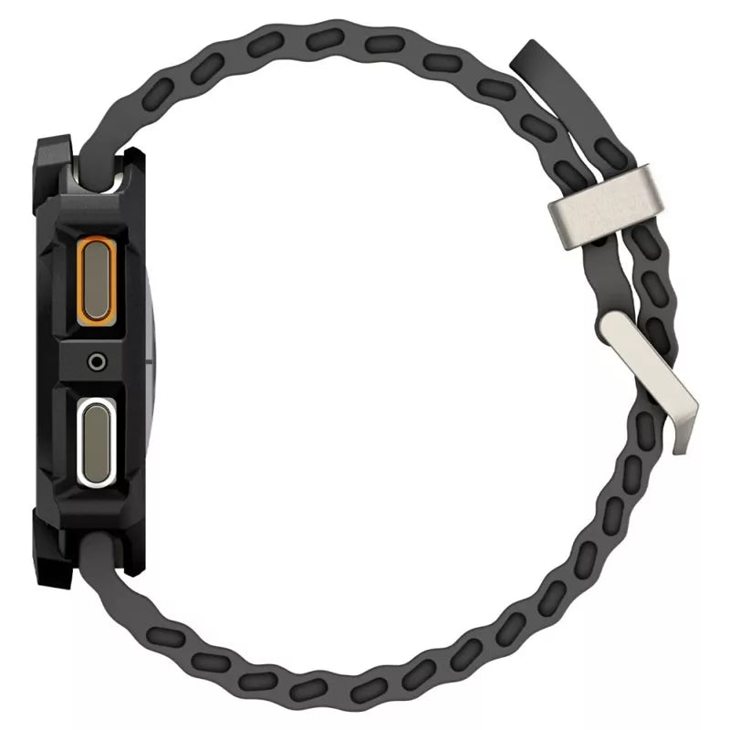 Spigen Rugged Armor Dėklas, skirtas Samsung Galaxy Watch 8 44 mm (Matinė juoda)