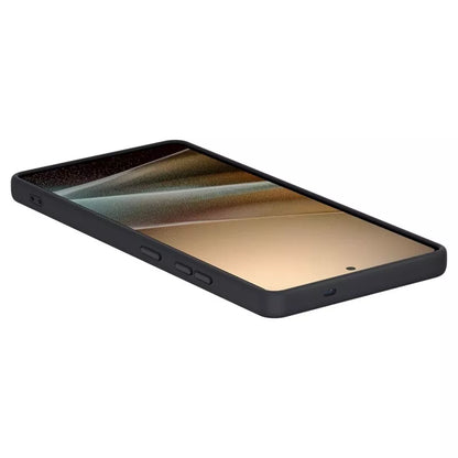 Spigen Silicone Fit Mag MagSafe – dėklas, skirtas Samsung Galaxy S25 Ultra (juoda spalva)