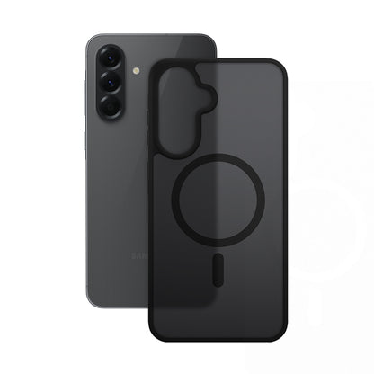 Crong Hybrid Matte Magnetic - MagSafe dėklas Samsung Galaxy A56 (Juodas)