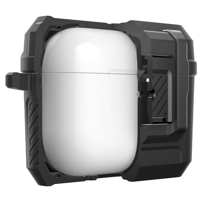 Spigen Lock Fit - Smūgiams atsparus dėklas Apple AirPods Pro 3 (Matinis juodas)