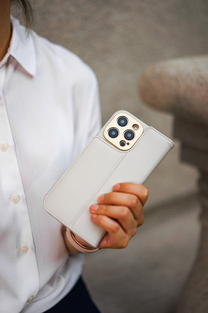 "Moshi Overture MagSafe" dėklas su nuimama magnetine pinigine, skirtas "iPhone 14 Plus" (pilkas)