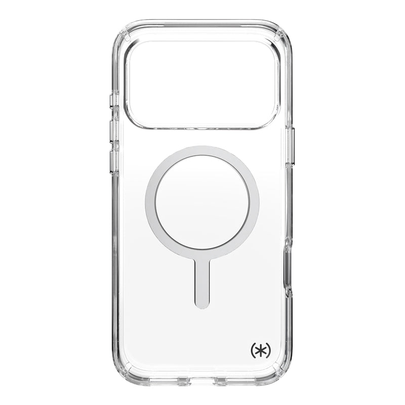 Speck Presidio Perfect Clear MagSafe dėklas – iPhone 17 Pro Max dėklas (skaidrus / sidabrinis)