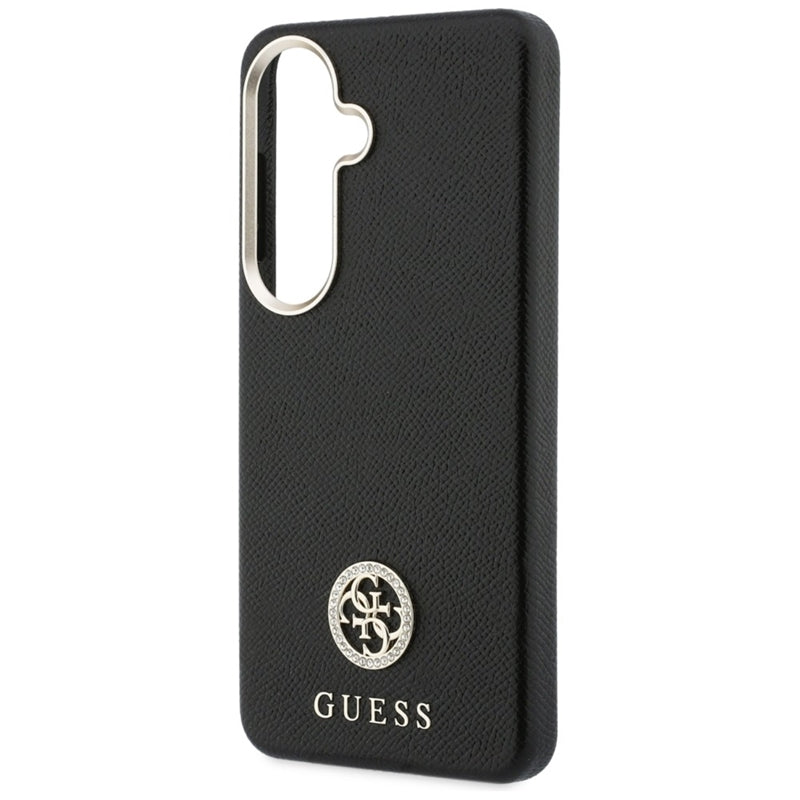 Guess deimantas apvalus logotipas MagSafe dėklas Samsung Galaxy S26 (juodas)
