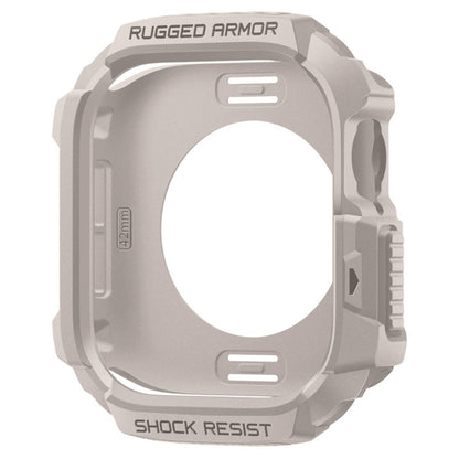 Spigen Rugged Armor V2 - Dėklas, skirtas Apple Watch 10 / 11 42 mm (Smėlio spalvos)
