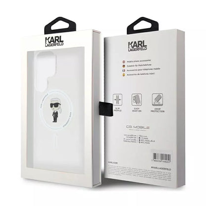 Karl Lagerfeld IML Ikonik MagSafe – dėklas, skirtas „Samsung Galaxy S23 Ultra“ (skaidrus)