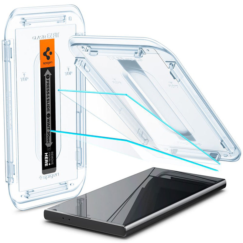Spigen GLAS.TR EZ FIT 2 pakuotė – grūdintas stiklas, skirtas „Samsung Galaxy S24 Ultra“ (2 vnt.)