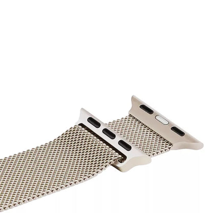 Crong Milano Steel – Nerūdijančio plieno apyrankė, skirta „Apple Watch“ 44/45/46/49 mm (šampano)