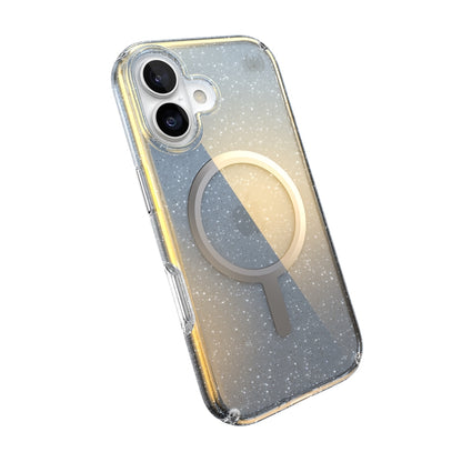 Speck Presidio Lux MagSafe - iPhone 17 dėklas (Hyper Mirror Glitter / Silver Metallic)