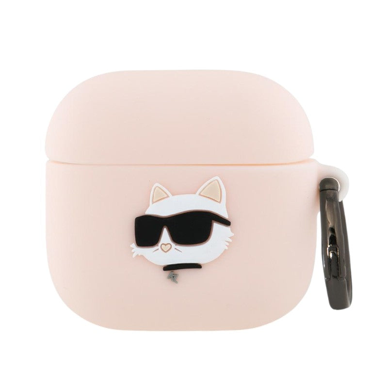 Karl Lagerfeld Silicone Choupette Head 3D - AirPods 4 dėklas (rožinis)
