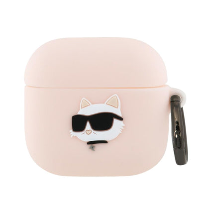 Karl Lagerfeld Silicone Choupette Head 3D - AirPods 4 dėklas (rožinis)