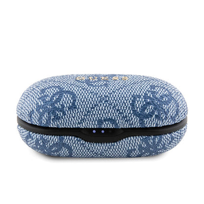 Guess 4G Metal Logo – TWS ENC „Bluetooth“ ausinės + įkrovimo dėklas (mėlynos)