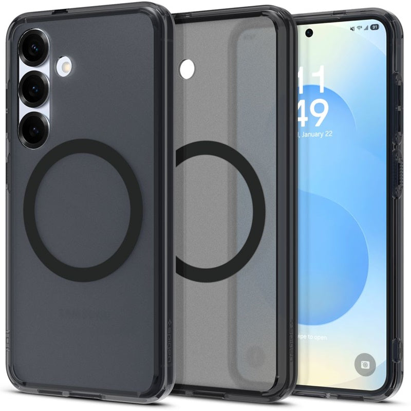 Spigen Ultra Hybrid Mag MagSafe – dėklas, skirtas „Samsung Galaxy S25“ (matinė juoda)