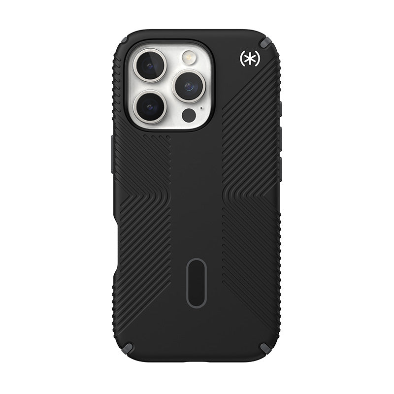 Speck Presidio2 Grip ClickLock & MagSafe - Dėklas iPhone 16 Pro (Juoda / Šiferio pilka / Balta)