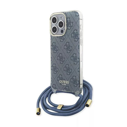 Guess Crossbody Cord 4G Print - iPhone 15 Pro Max dėklas (mėlynas)