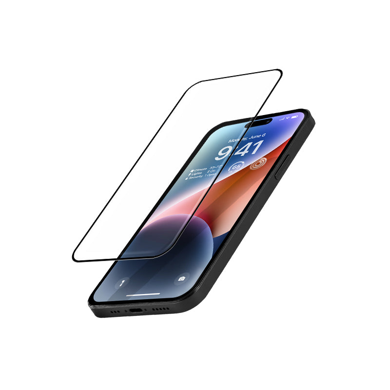 Crong Anti-Bakterinis 3D Armor Glass - 9H Grūdintas stiklas visam iPhone 14 Pro ekranui + montavimo rėmelis