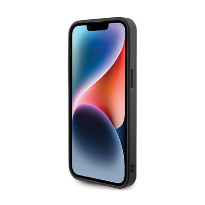 Guess Rhinestone Metal Logo – dėklas, skirtas iPhone 15 Pro (rožinis)