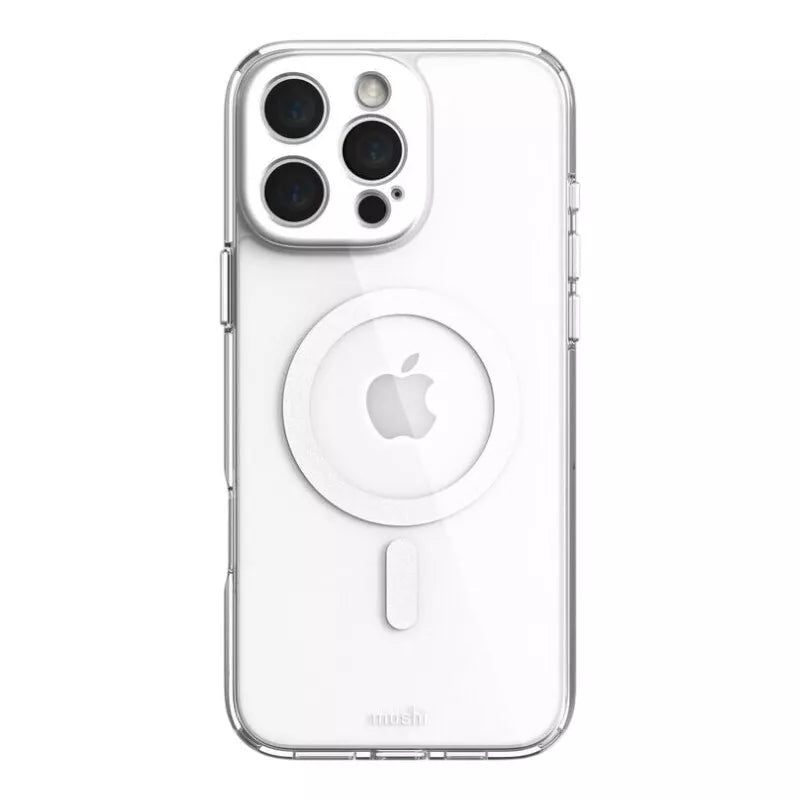 Moshi iGlaze MagSafe dėklas iPhone 16 Pro Max (Luna Sidabrinė)
