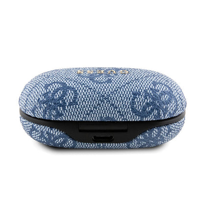 Guess 4G Metal Logo – TWS ENC „Bluetooth“ ausinės + įkrovimo dėklas (mėlynos)