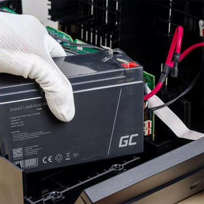 Green Cell – AGM VRLA 12V 7.2Ah neaptarnaujama baterija apsaugos sistemoms, kasos aparatams, žaislams