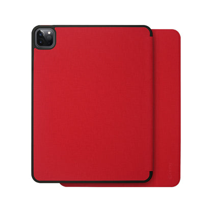 Crong FlexFolio – dėklas iPad Air 11” (2026-2024) / iPad Air 10.9” (5-osios-4-osios kartos) / iPad Pro 11" (2022-2021) su Apple Pencil (Raudonas)