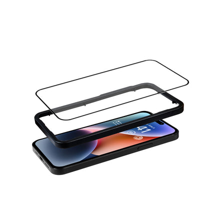 Crong Anti-Bakterinis 3D Armor Glass - 9H Grūdintas stiklas visam iPhone 14 Pro ekranui + montavimo rėmelis
