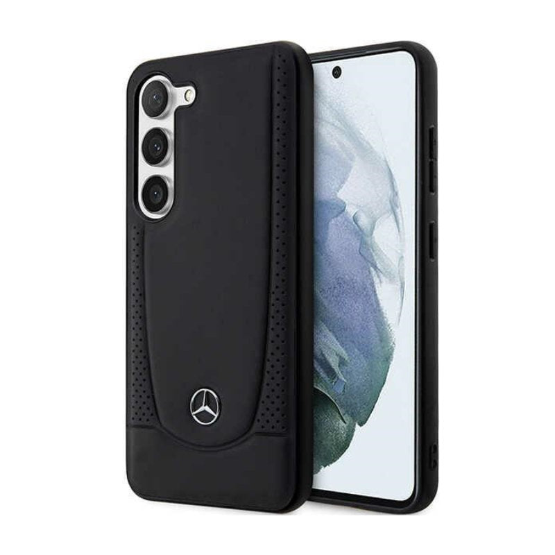 „Mercedes Leather Urban Line“ dėklas – Samsung Galaxy S23 FE (juodas)